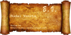 Budai Veszta névjegykártya